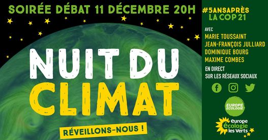 Nuit du climat, réveillons-nous ! Soirée débat vendredi 11 décembre